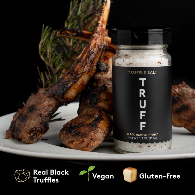 TRUFF Black Truffle Salt, Fine and Coarse Sea Salt, Dried Black Summer Truffles, Specialty Seasoning for A Truly Aromatic Flavor Experience, For the Finest Steaks or Unique Everyday Popcorn (5.3 oz) - Image 4